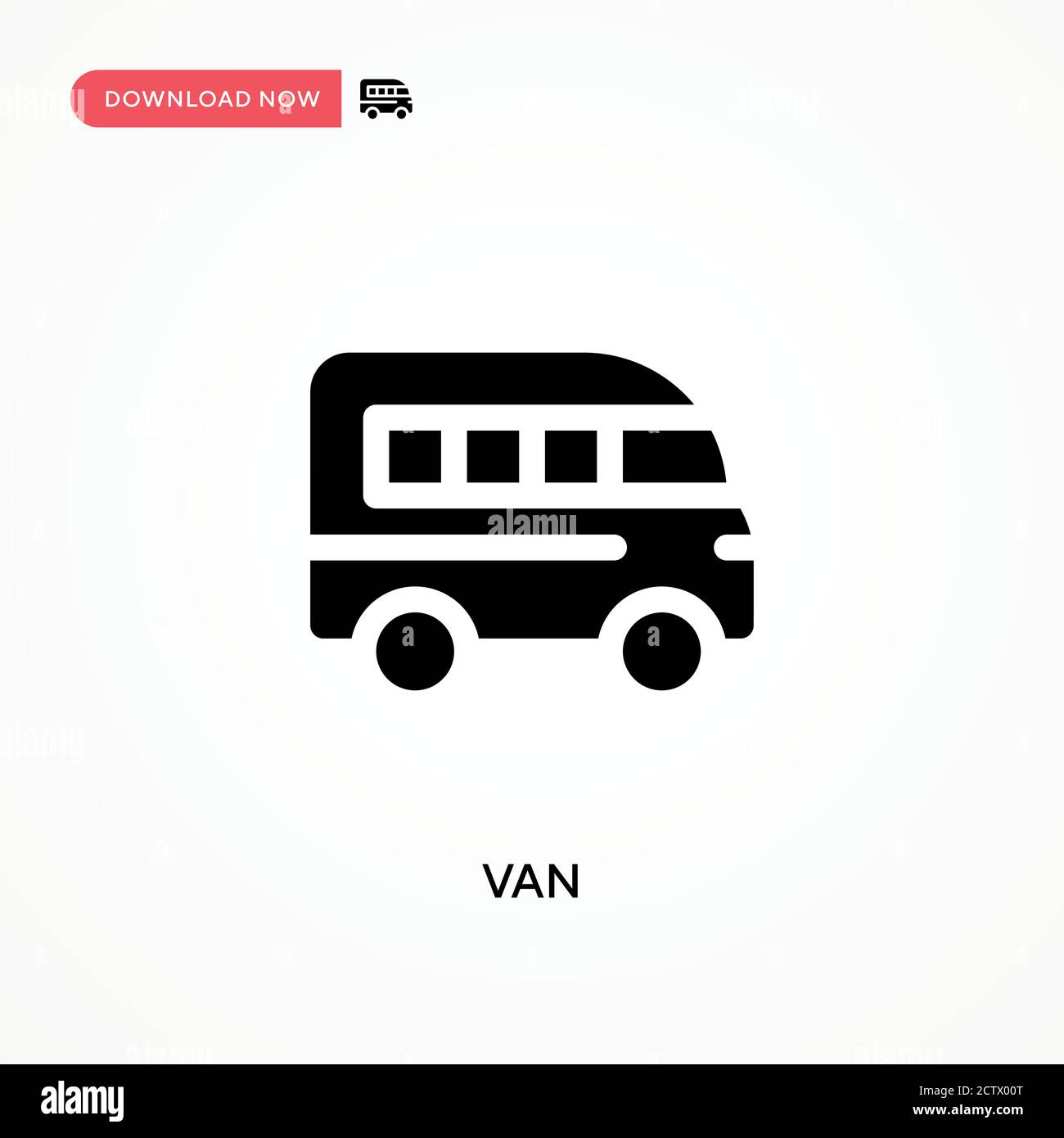 Icona vettore van. . Illustrazione vettoriale semplice e moderna per siti Web o applicazioni mobili Illustrazione Vettoriale