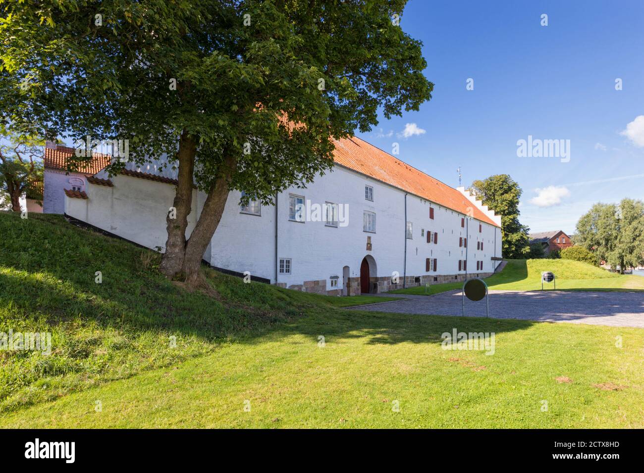 L'ala nord del castello di Aalborghus costruito nel 17 ° secolo ad Aalborg, Danimarca Foto Stock