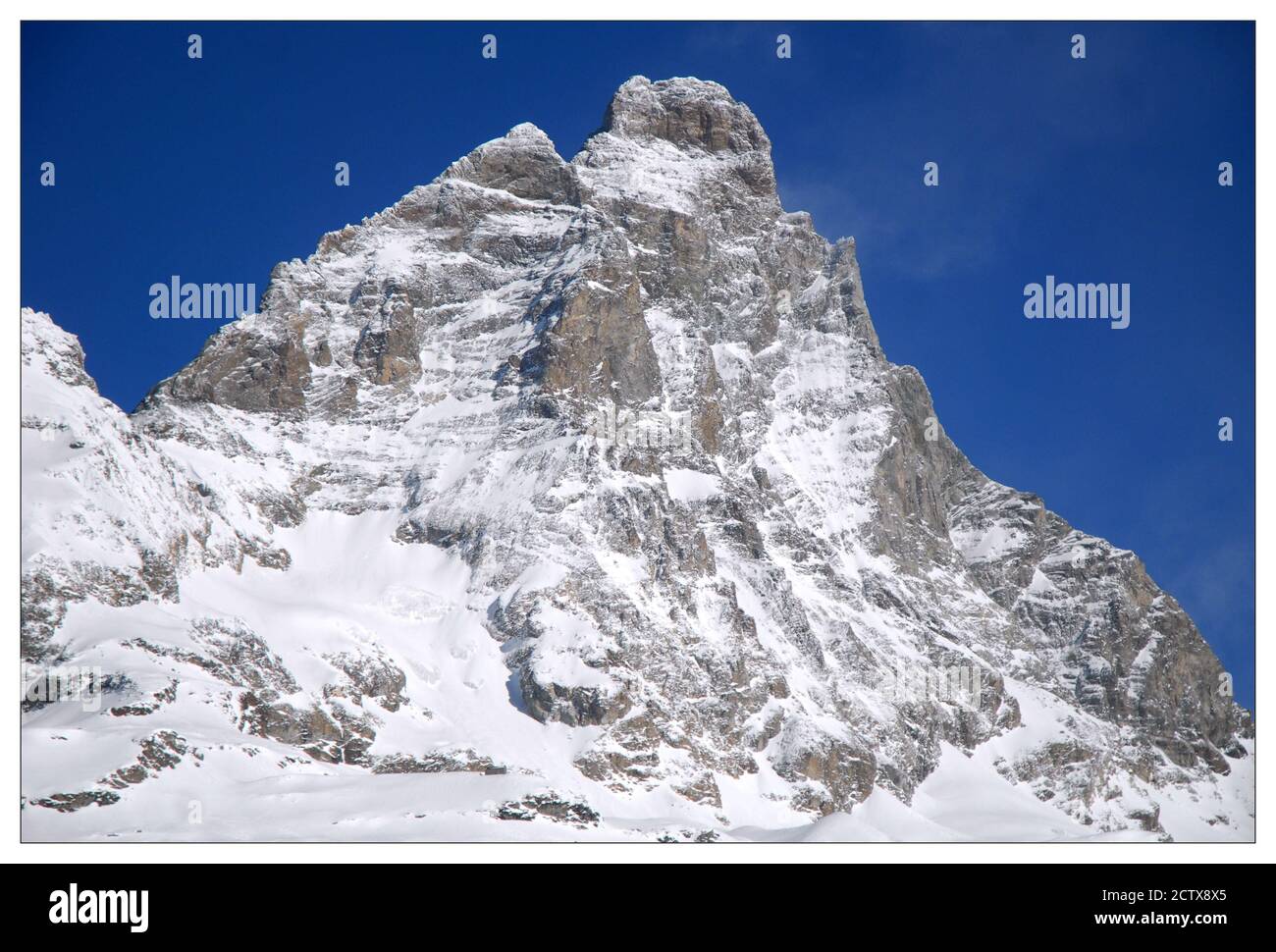 L'Italia, Val d'Aosta, Cervinia paesaggio del sud del Monte Cervino Foto Stock