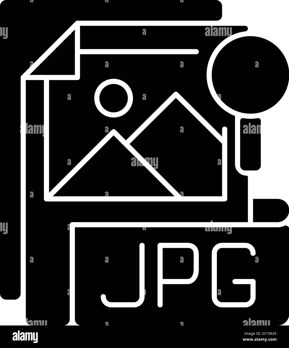 Icona glifo nero del file JPG Illustrazione Vettoriale