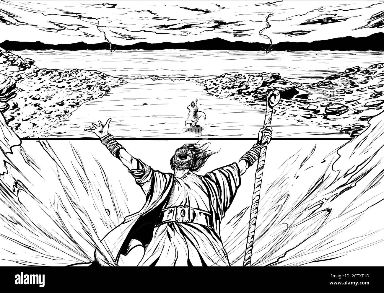 Il mare è aperto da Dio Foto Stock