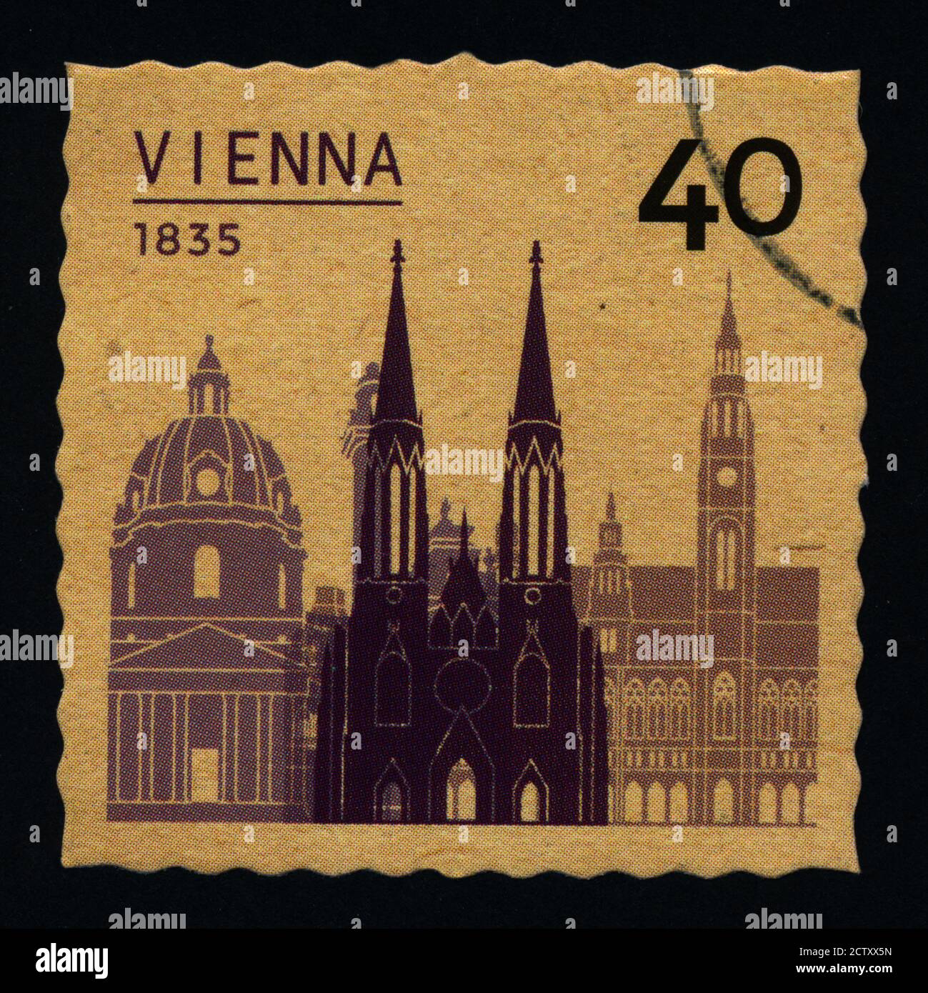 WIENNA francobolli vecchia architettura dichiara grande formato xxl Foto Stock
