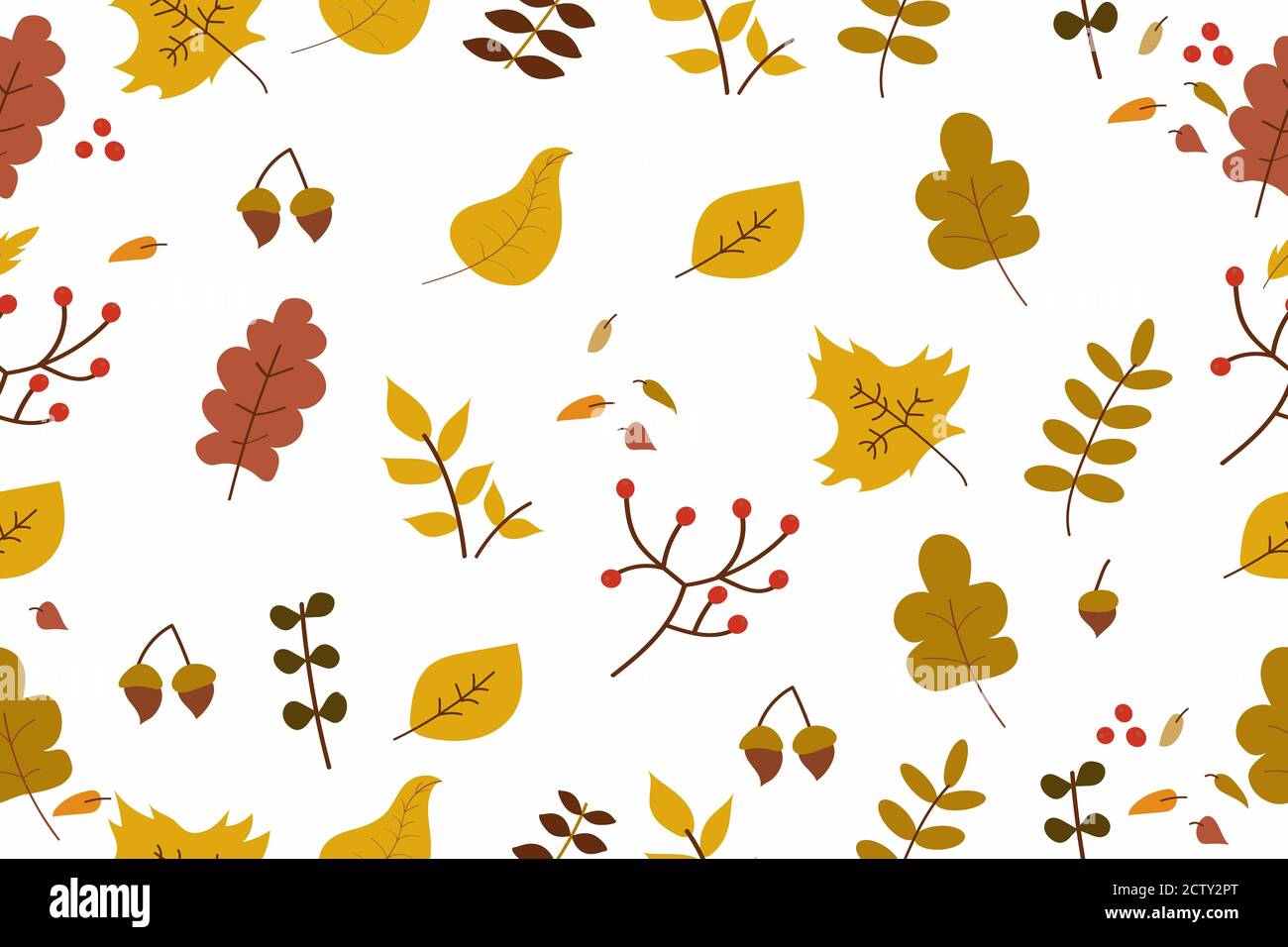 Modello stagionale di concetto di autunno o sfondo con per le foglie gialle che cadono e i rami. Immagine vettoriale sfondo autunno Illustrazione Vettoriale