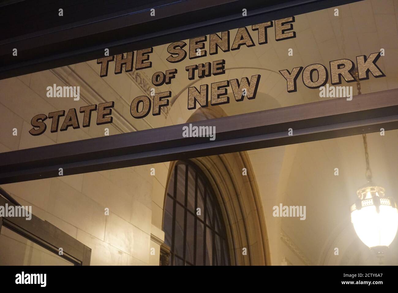L'interno del Senato dello Stato di New York ad Albany, New York. Foto Stock