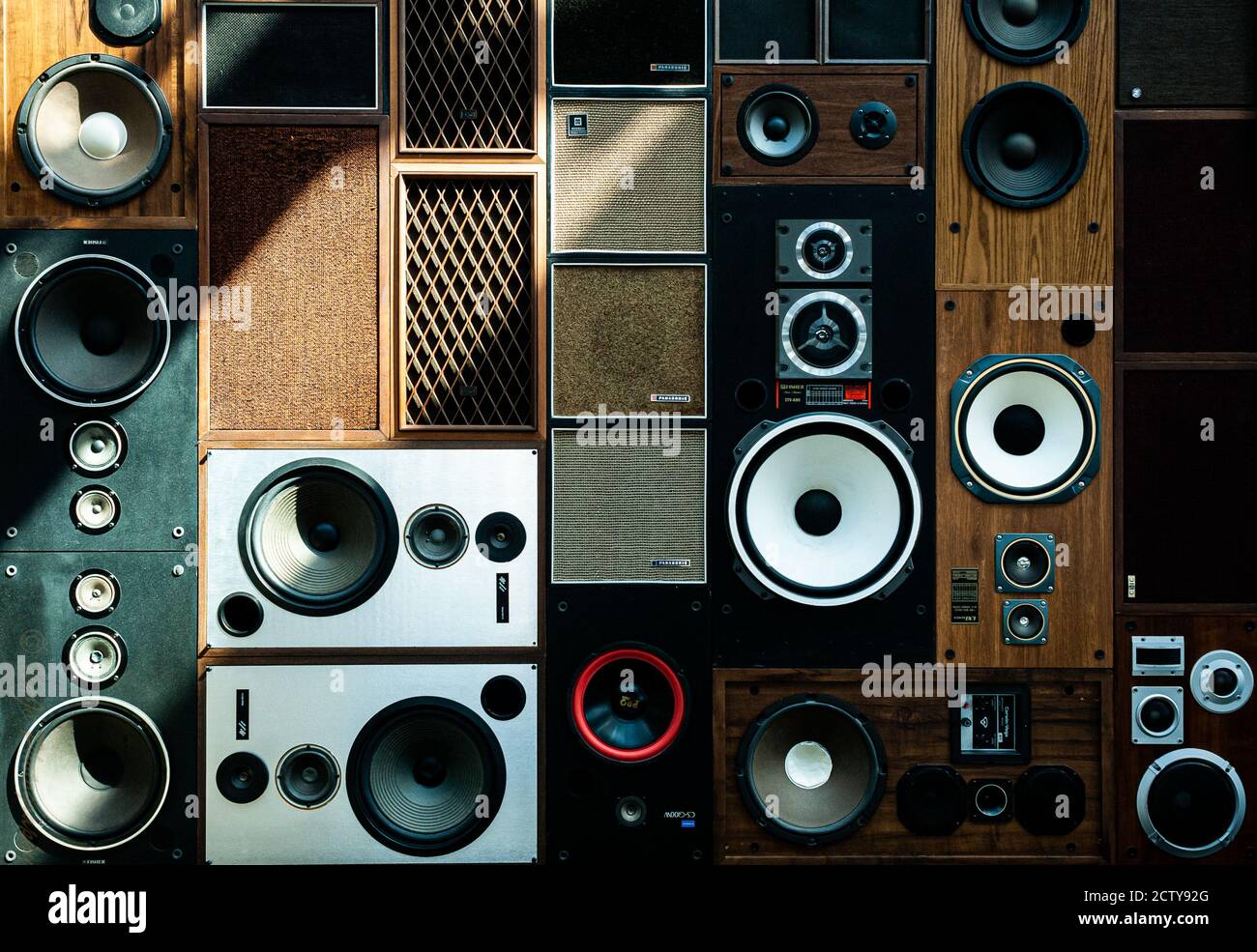 Set di impianti stereo vintage Foto Stock