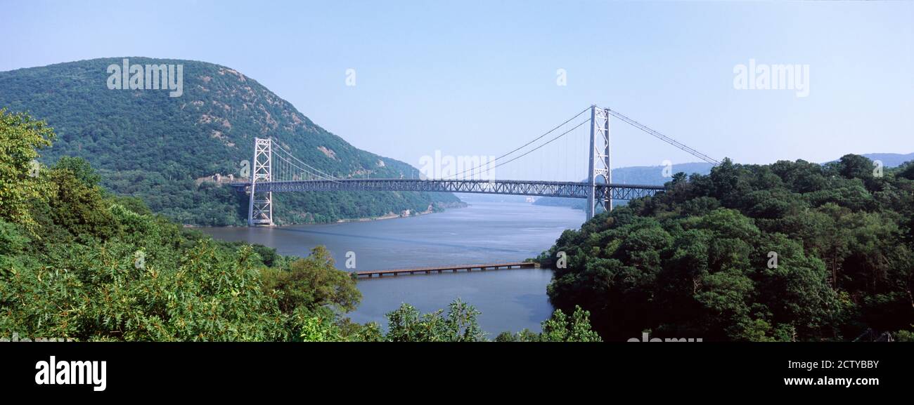 Bear Mountain Bridge sul fiume Hudson, stato di New York, Stati Uniti Foto Stock