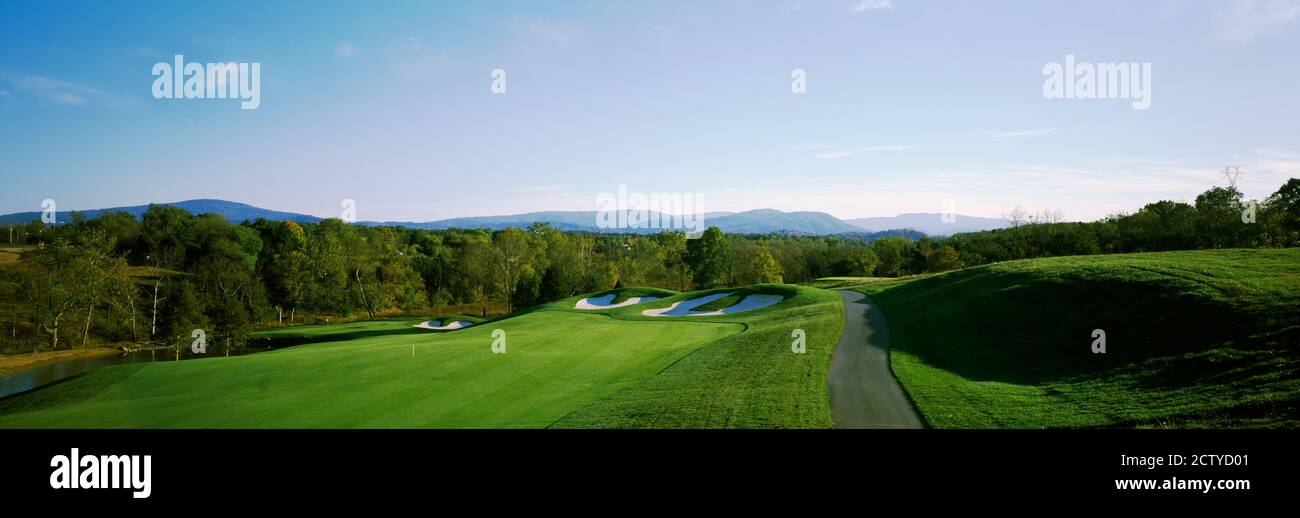 Campo da golf, Blue Ridge Shadows Golf Club, Front Royal, Warren County, Virginia, Stati Uniti Foto Stock