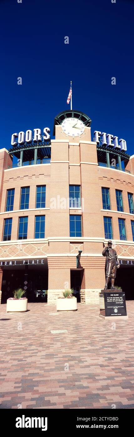 Facciata di uno stadio di baseball, Coors Field, Denver, Denver County, Colorado, USA Foto Stock
