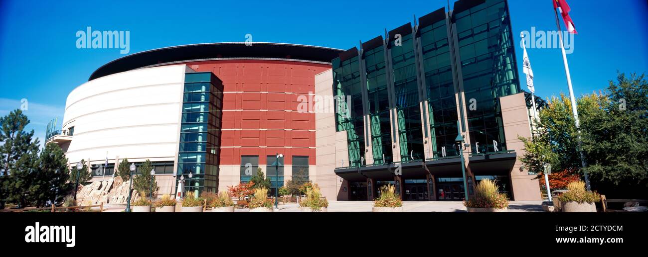 Edificio in una città, Pepsi Center, Denver, Denver County, Colorado, Stati Uniti Foto Stock