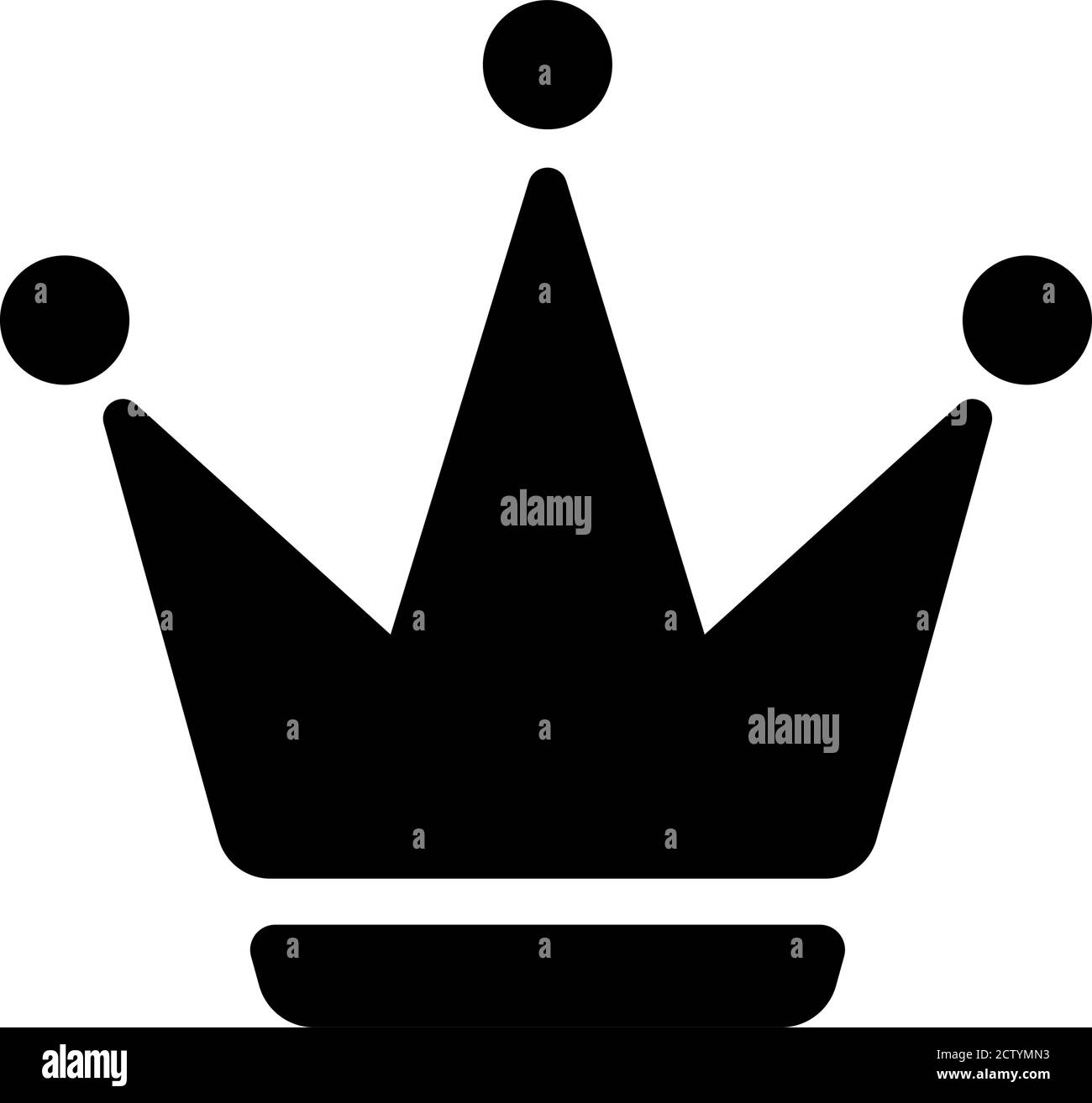 Corona, re, icona vettore piatto leader Illustrazione Vettoriale