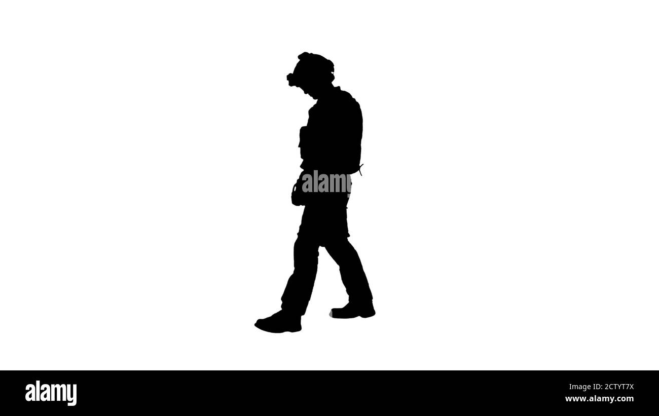 USA ranger appena a piedi, canale Alpha Foto Stock