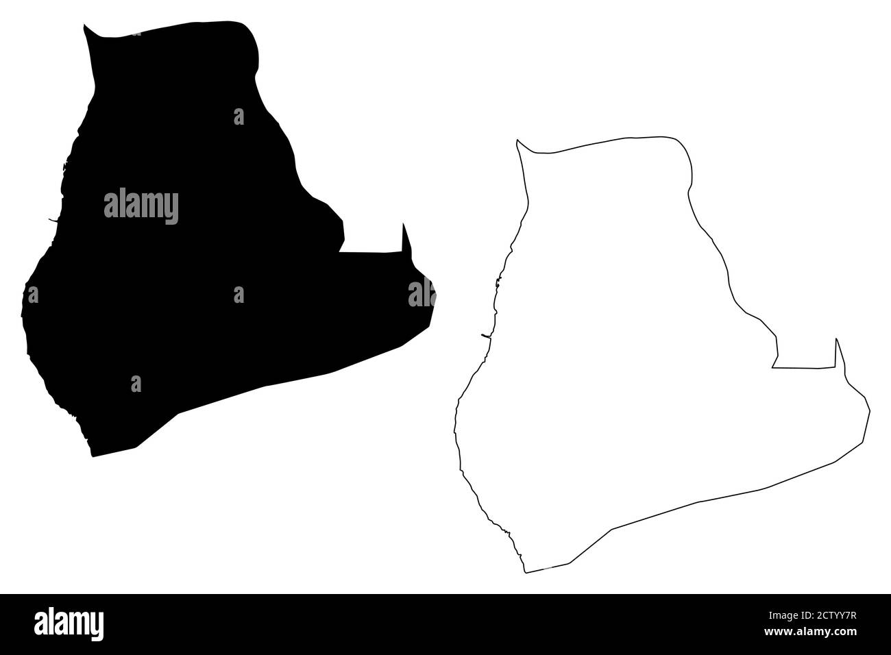 Mappa di Khartoum (Repubblica del Sudan, Stato di Khartoum) illustrazione vettoriale, abbozzare la mappa della città di Khartum Illustrazione Vettoriale