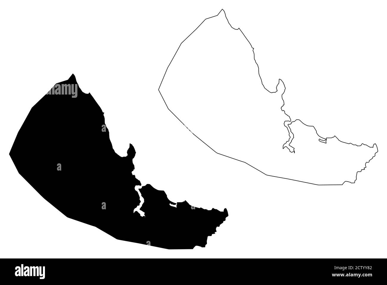 Dar es Salaam City (Repubblica unita di Tanzania) mappa vettoriale illustrazione, scrimble sketch Città di Mzizima mappa Illustrazione Vettoriale