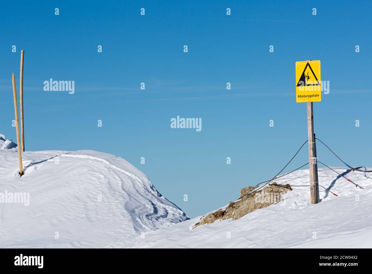 Asturzgefahr, Nebelhorn, Allgäuer Alpen, Oberstdorf Foto Stock