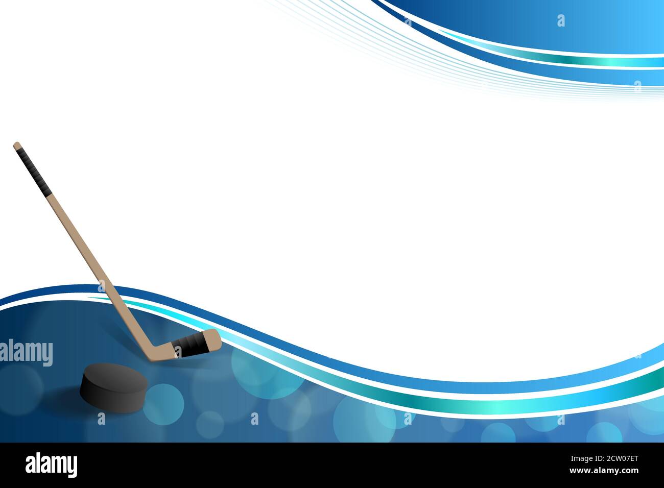Sfondo astratto hockey blu ghiaccio puck frame illustrazione vettore Illustrazione Vettoriale