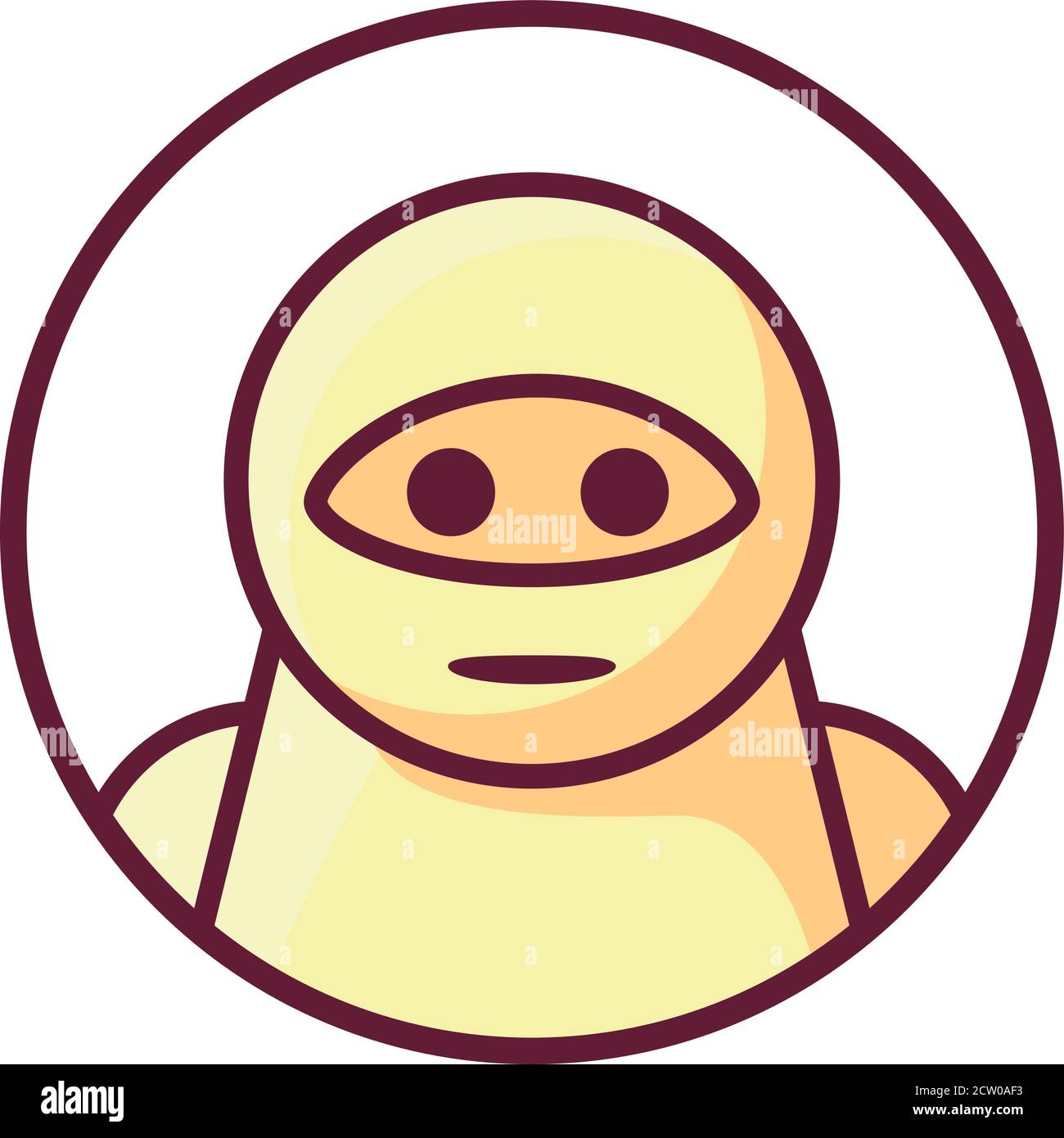 intelligenza artificiale. Icona bot chat personaggio cartoon. Illustrazione Vettoriale