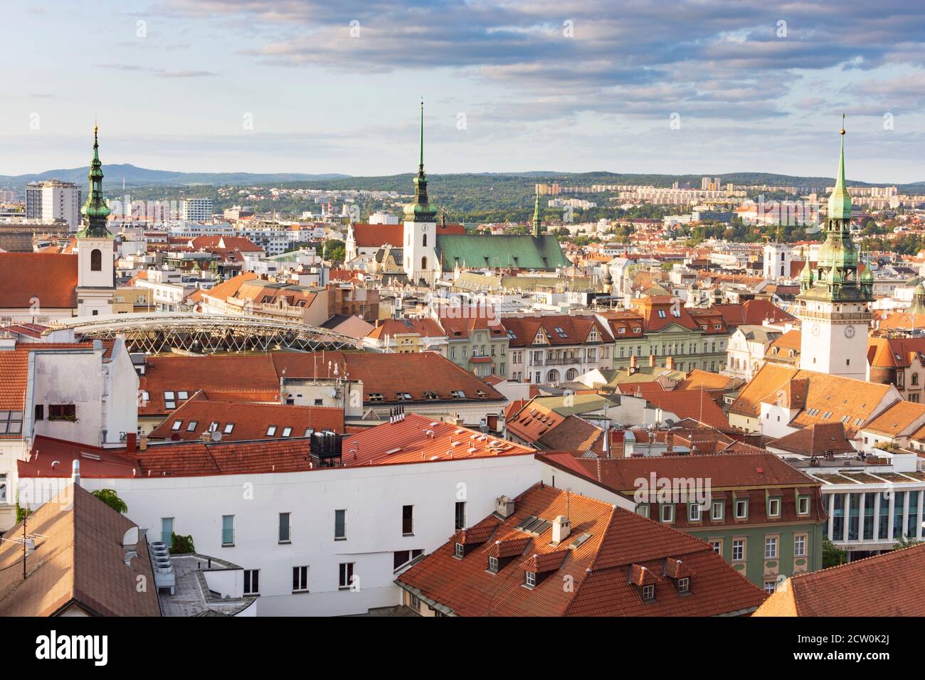 Brno (Brünn): Città vecchia con la torre del municipio della città vecchia, Jihomoravsky, Südmähren, Moravia meridionale, ceco Foto Stock