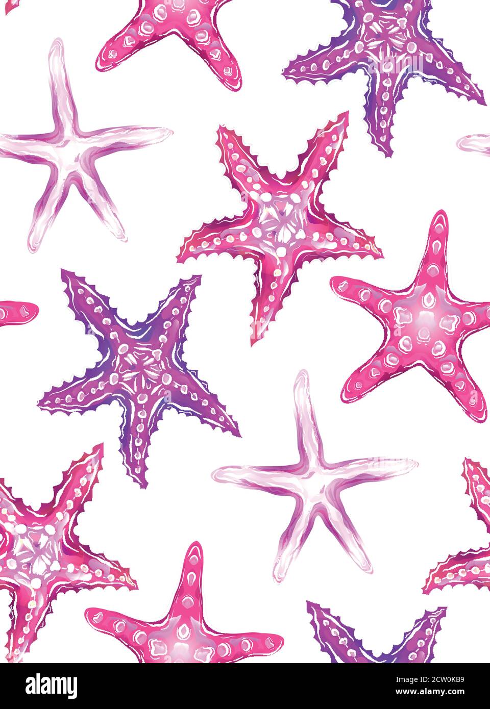 Texture senza cuciture con disegni al neon di stelle a stelle su sfondo bianco. Modello vettoriale per tessuti, sfondi, sfondi e la vostra crema Illustrazione Vettoriale