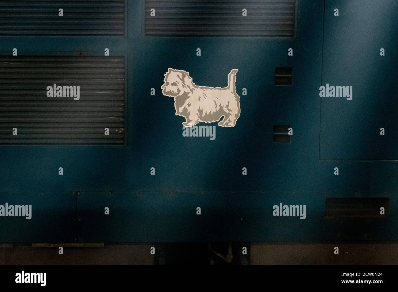 British Rail Eastfield Depot Westie motivo cane Foto Stock