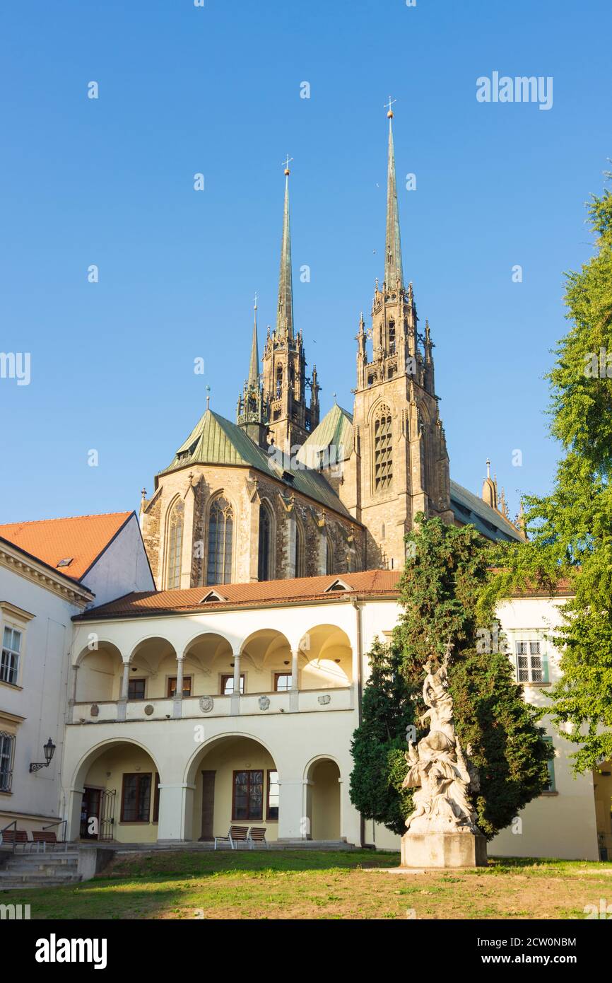 Brno (Brünn): Biskupsky dvur (il cortile del Vescovo), Cattedrale di San Pietro e Paolo nella Città Vecchia, Jihomoravsky, Südmähren, Moravia del Sud, Ceco Foto Stock
