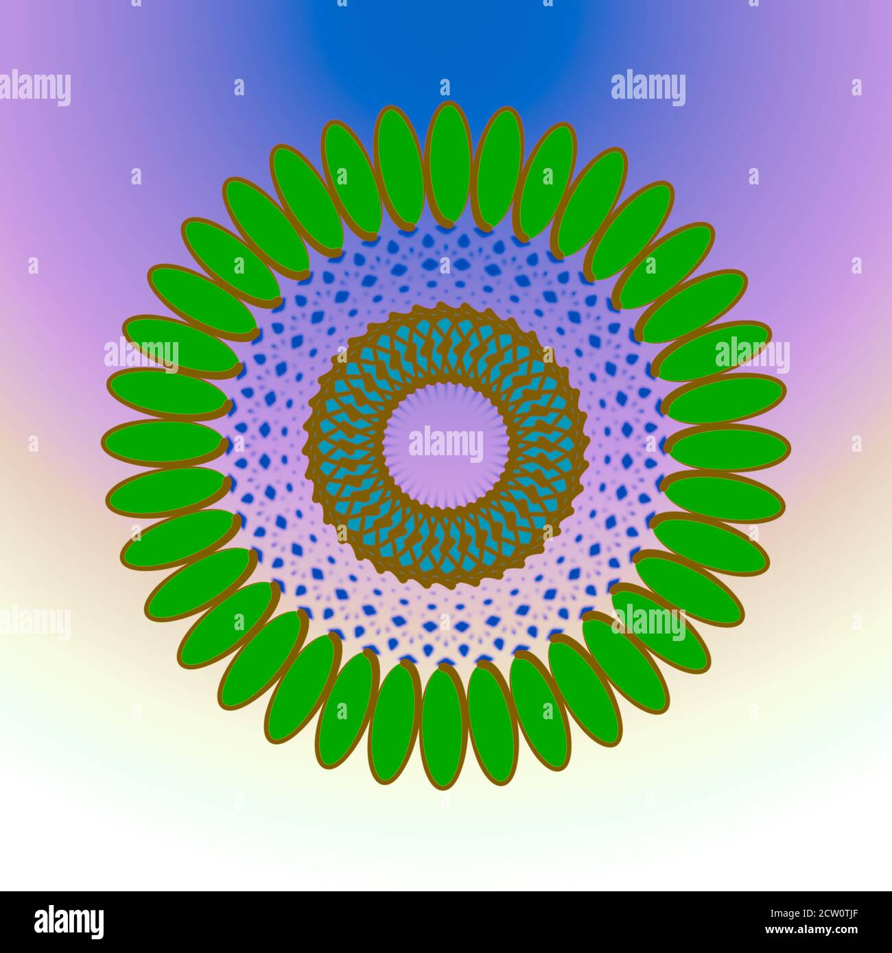 Immagine illustrativa astratta di design floreale per uso multiuso Foto Stock