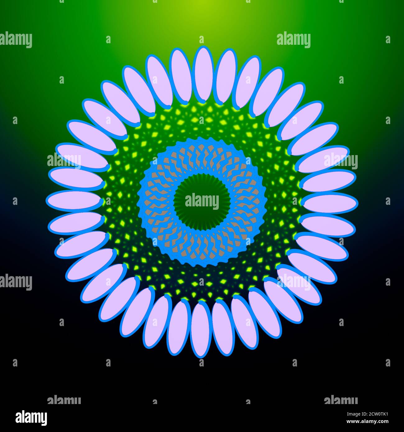 Immagine illustrativa astratta di design floreale per uso multiuso Foto Stock