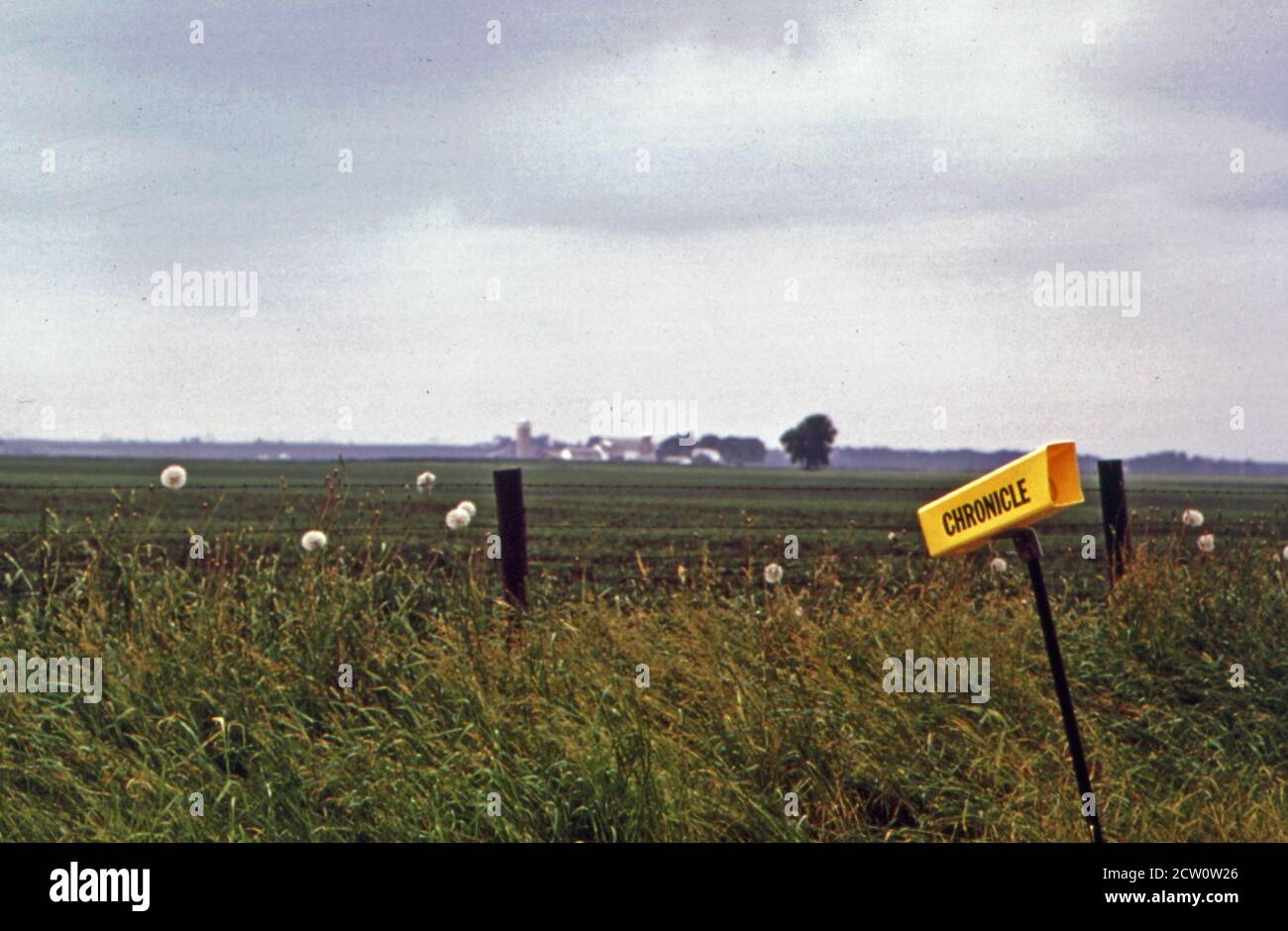 Storico 1970 Foto: Mailbox e recinzione vicino Hinckley il ca. Giugno 1973 Foto Stock