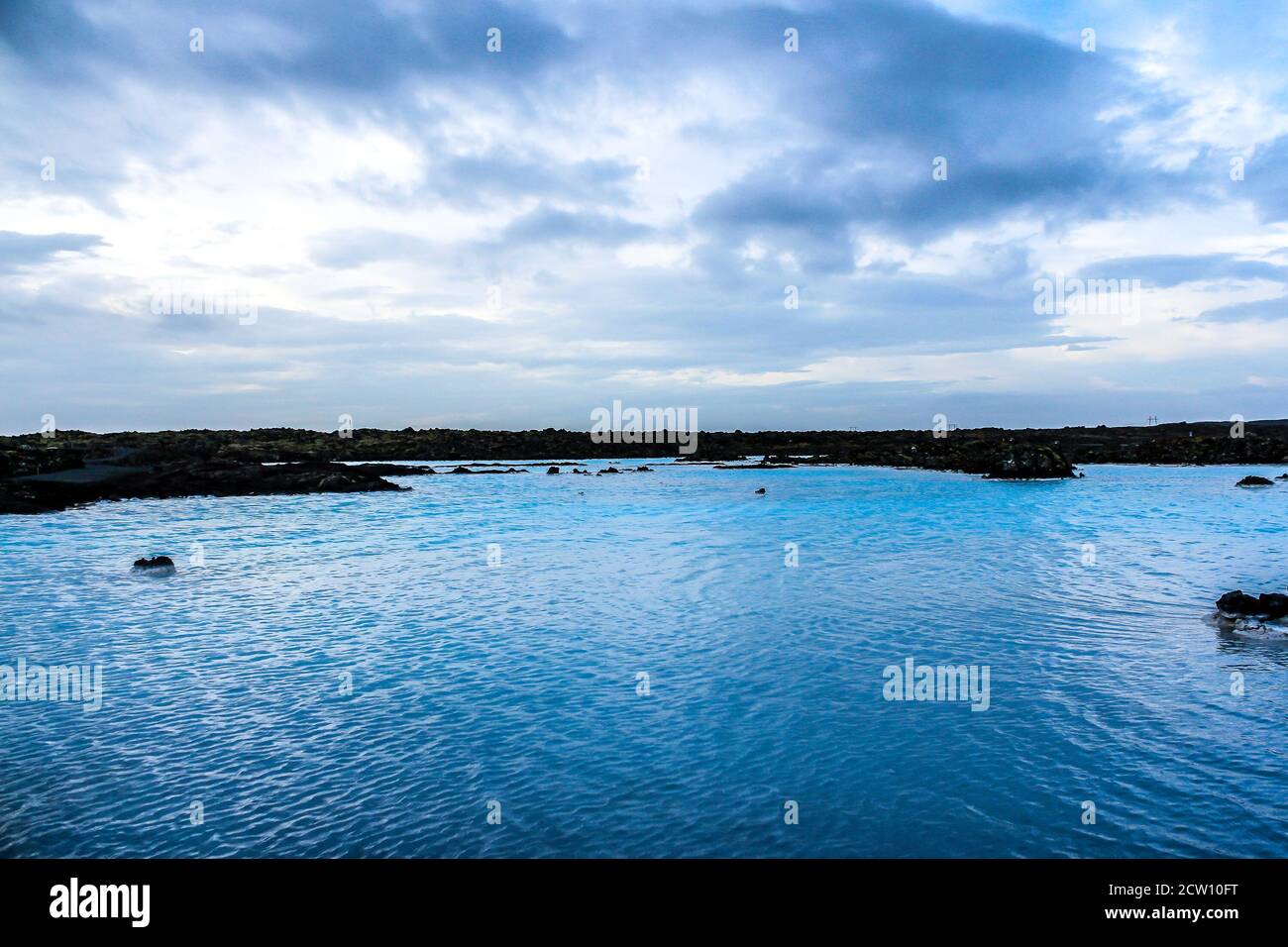La Laguna Blu - complesso di bagni geotermici in Islanda. Foto Stock
