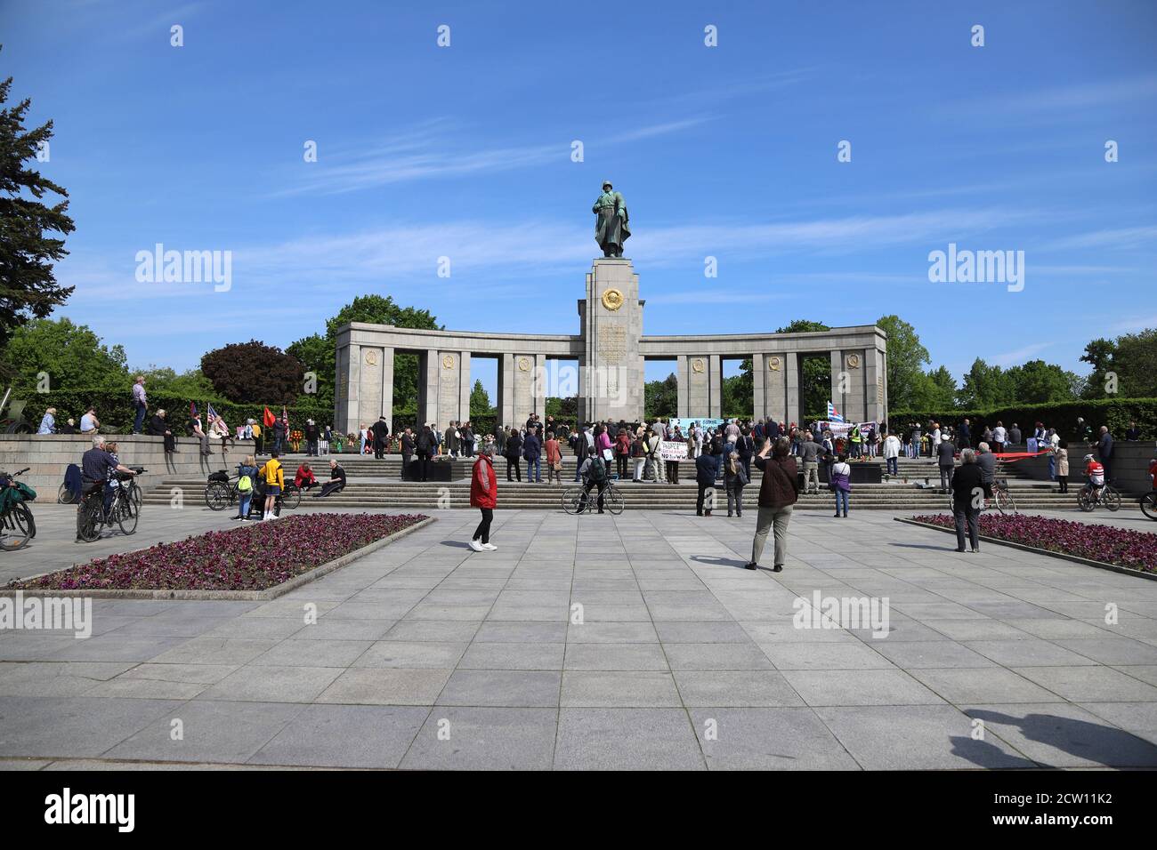Memoriale sovietico di Berlino Foto Stock