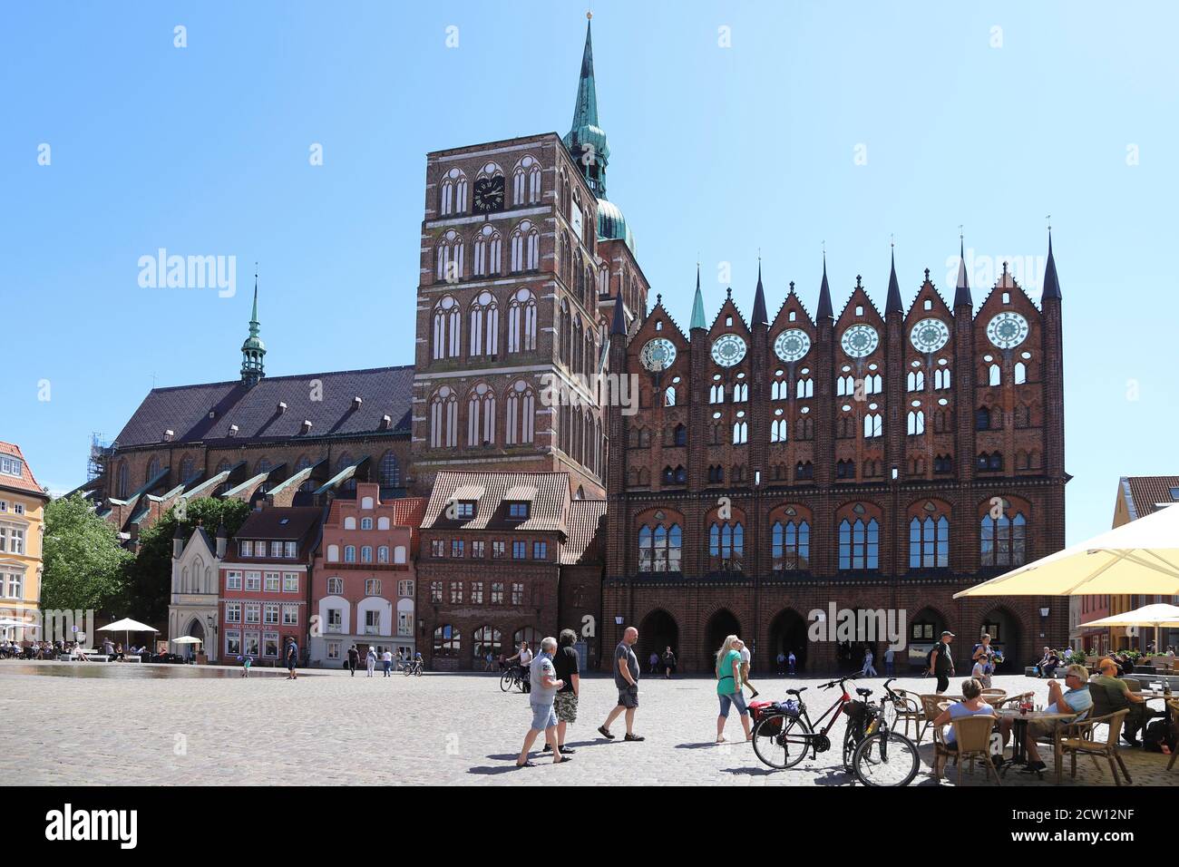 Mercato Vecchio di Stralsund Foto Stock