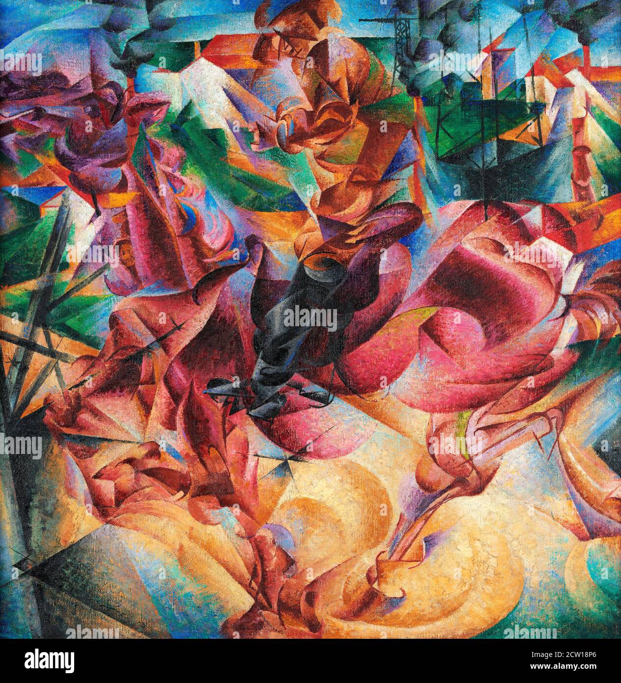Umberto Boccioni. Dipinto dal titolo “Elasticità” di Umberto Boccioni (1882-1916), olio su tela, 1912 Foto Stock