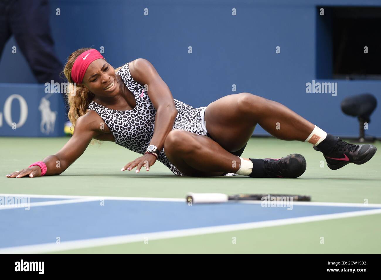 FLUSHING NY- Settembre 07: Serena Williams, a donne singoli Finals giorno quattordici del 2014 US Open al USTA Billie Jean King National Tennis Center il 7 settembre 2014 nel quartiere di lavaggio del Queens Borough of New York City People: Serena Williams Foto Stock