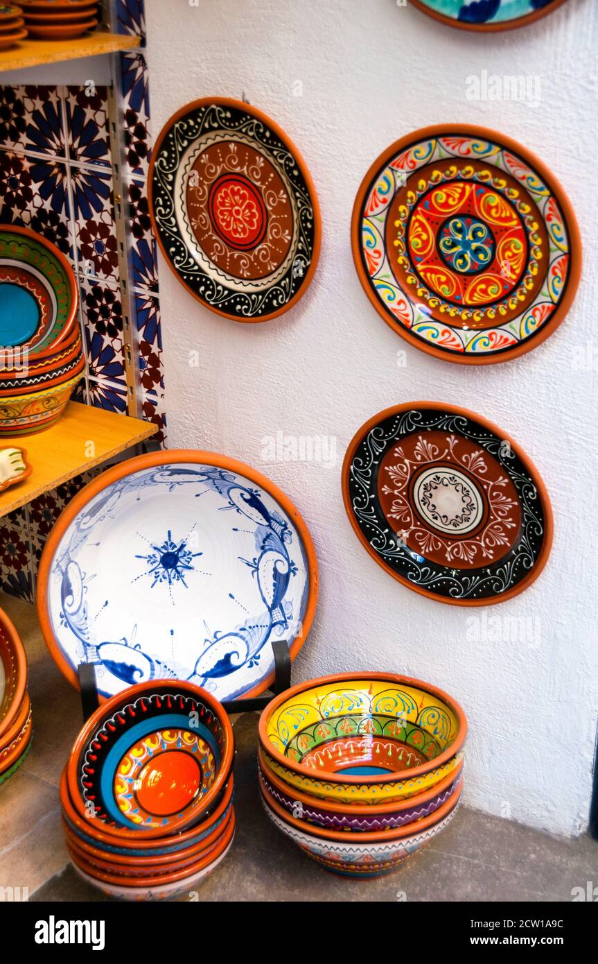 Ceramica spagnola a Granada. Foto Stock