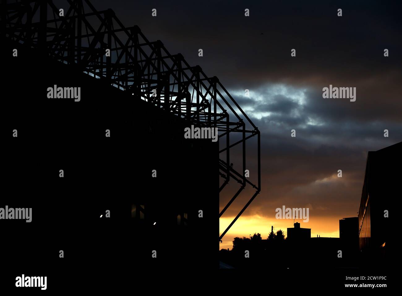 Vista generale fuori terra prima della partita della Premier League a Turf Moor, Burnley. Foto Stock