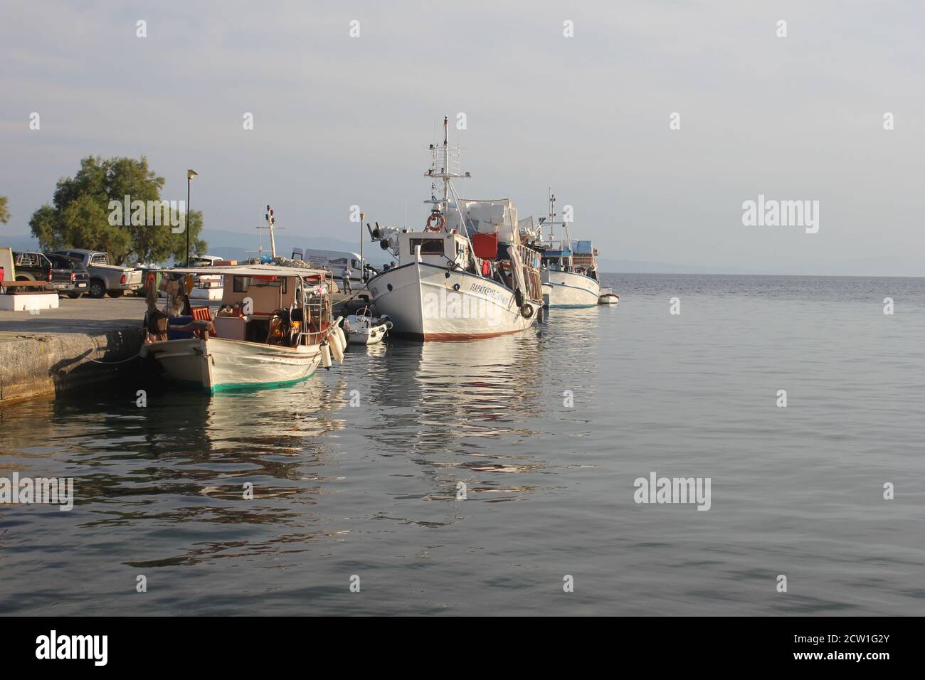 Platanias Village a Monte Pelio, Grecia Foto Stock