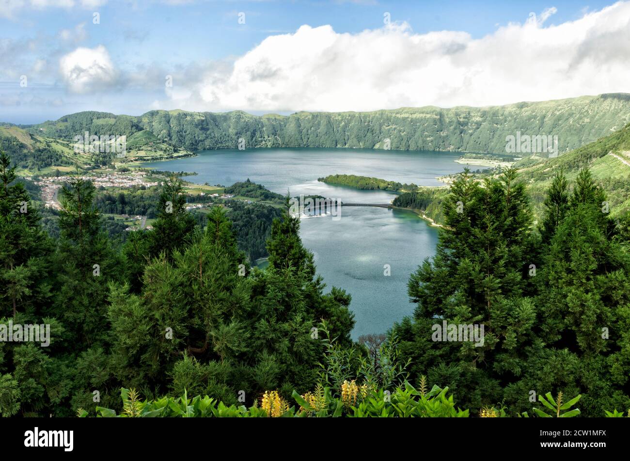 MIRADOR DO REI-SAO MIGUEL Foto Stock