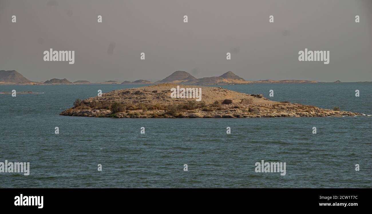 Vista panoramica da Abu simbel, Egitto, settembre 2018 Foto Stock