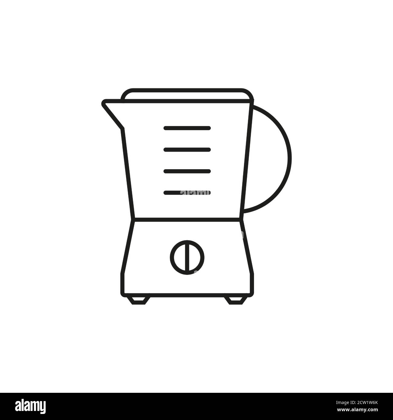 Icona del frullatore elettrodomestici da cucina, icone, contorni, nero. Elettrodomestici. Icone piatte nere con contorno nero, illustrazione vettoriale Illustrazione Vettoriale