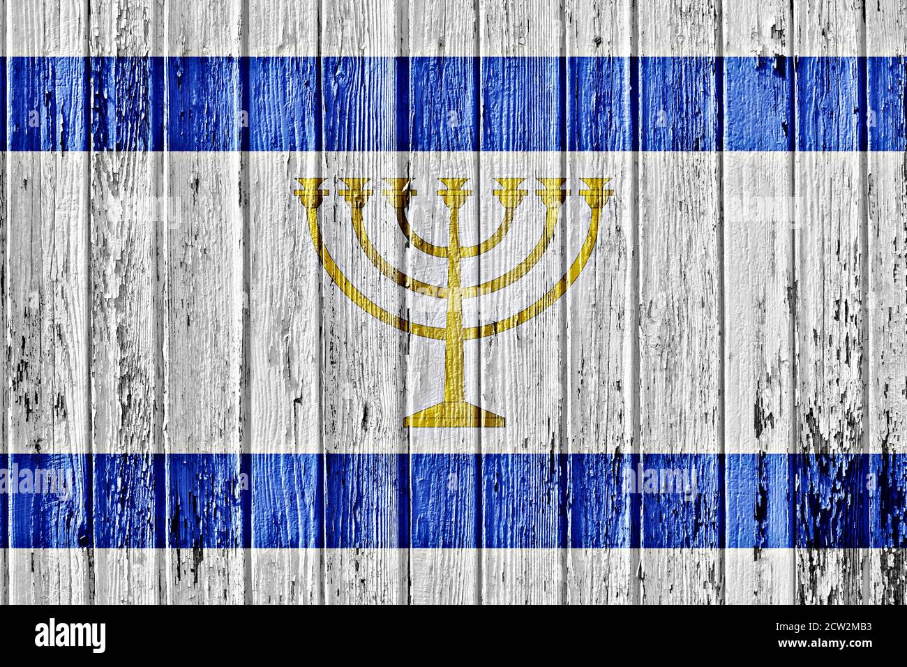 Rappresentazione di una bandiera delle dieci tribù perdute di Israele Foto Stock