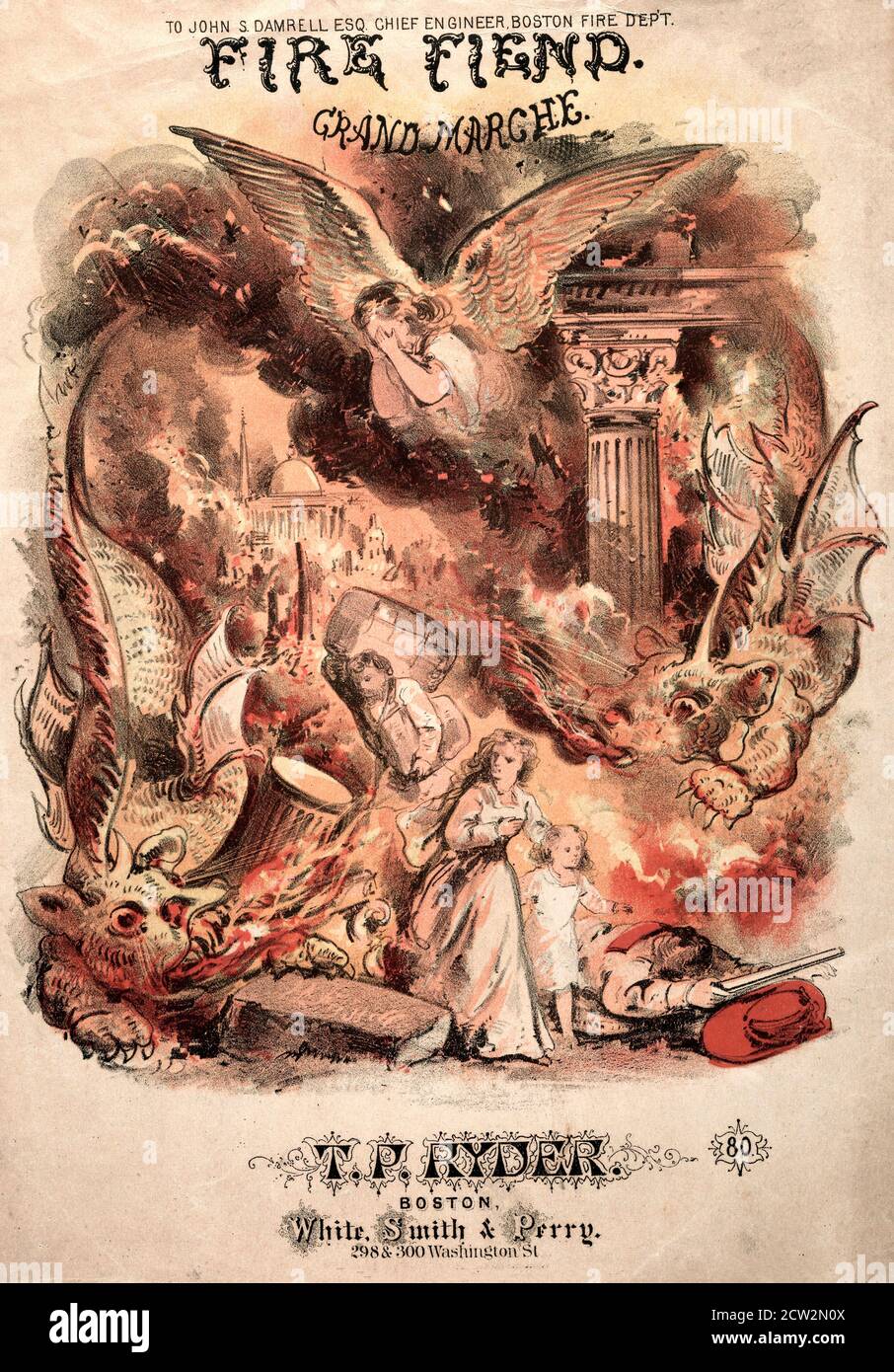 Fire Fiend - copertina per la musica degli sheet. Winslow Omero Foto Stock