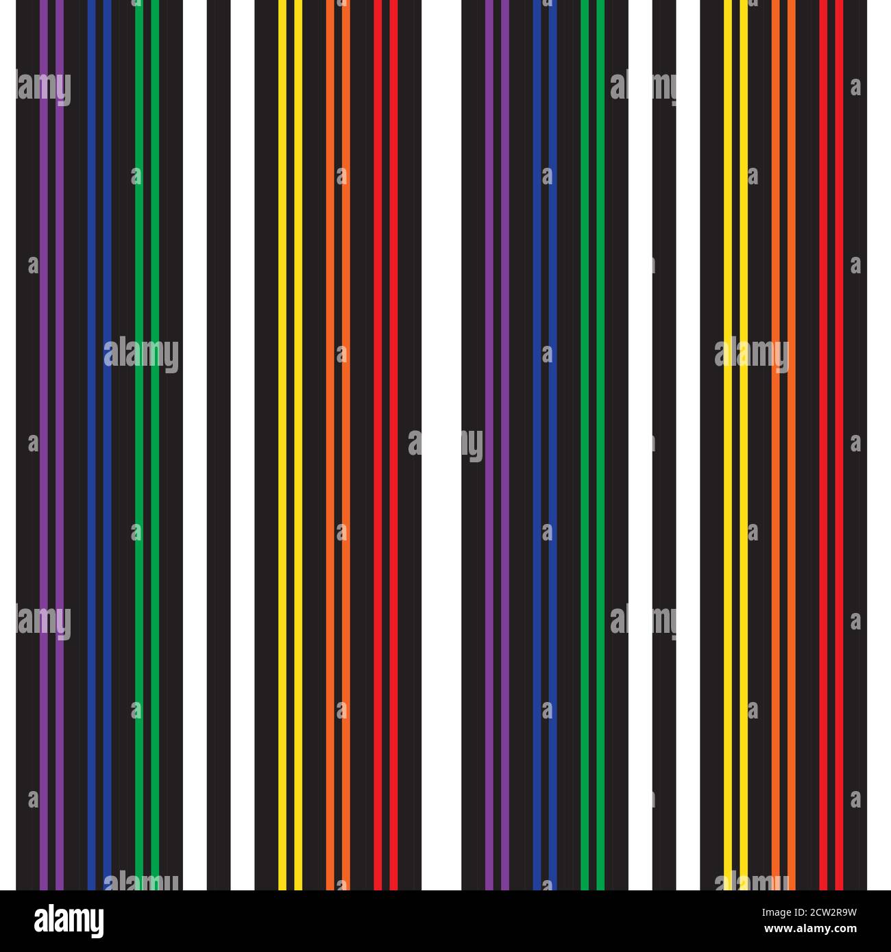 Sfondo a righe senza giunture arcobaleno adatto per tessuti di moda, Illustrazione Vettoriale