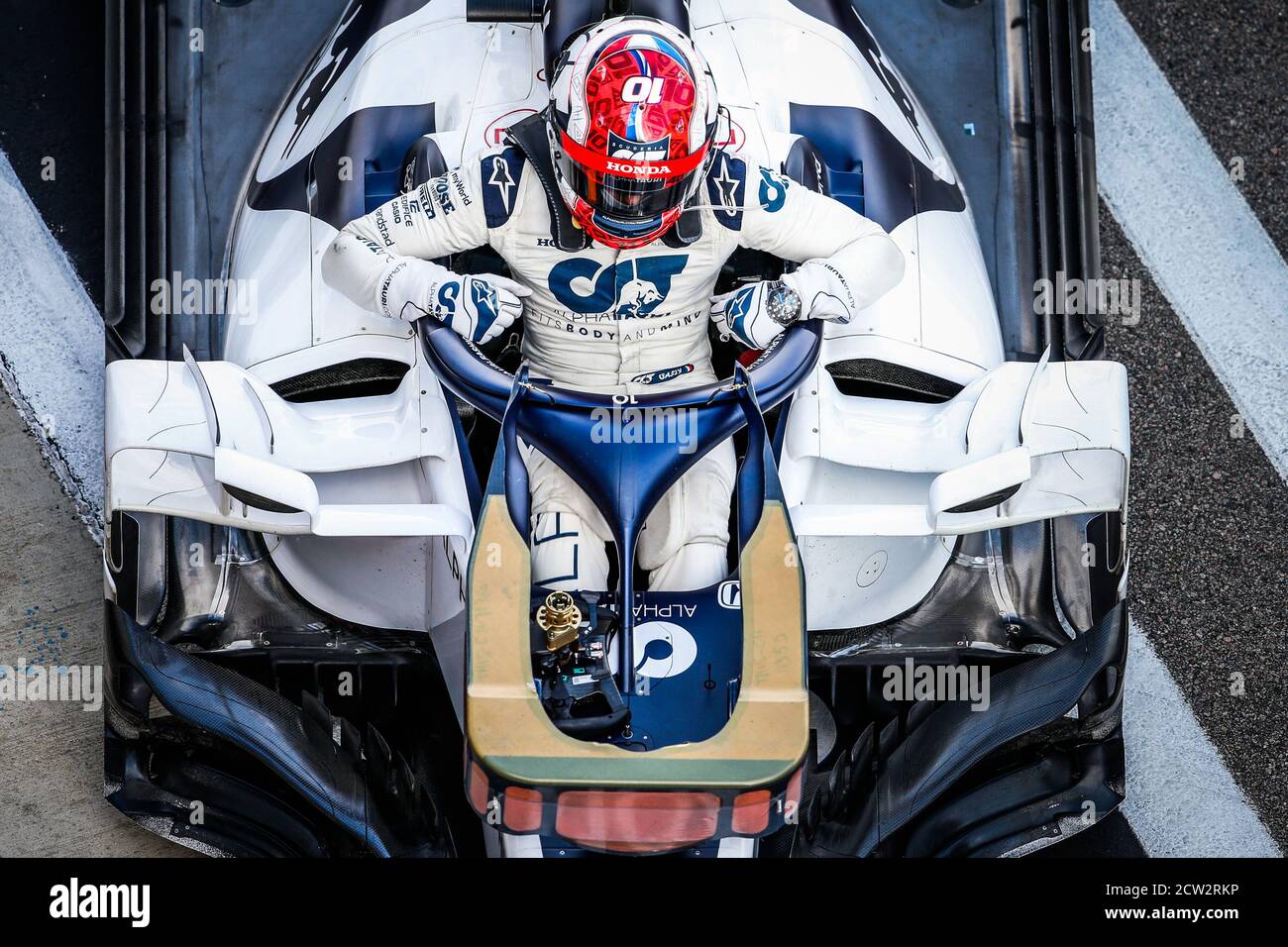 GASLY Pierre (fra), Scuderia AlphaTauri Honda AT01, ritratto durante il Gran Premio di Formula 1 VTB Russo 2020, dal 25 al 27 settembre 2020 sulla SO Foto Stock
