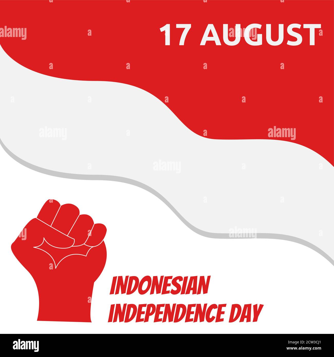 Illustrazione grafica vettoriale di indonesiano indipendenza giorno sfondo Illustrazione Vettoriale