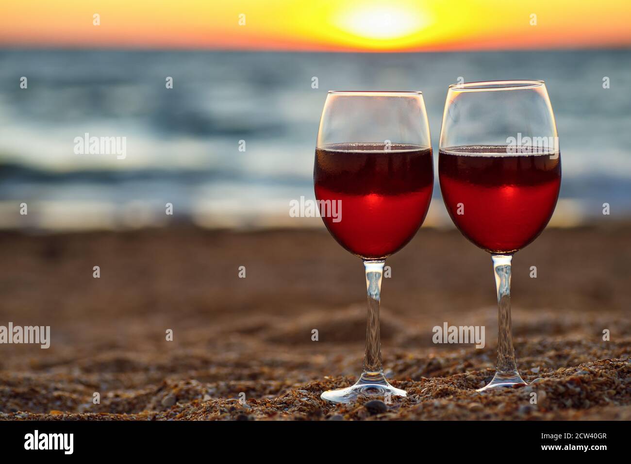 Due bicchieri di vino Foto Stock