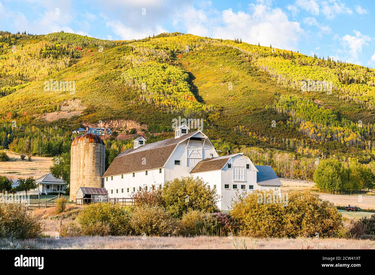 Park City, Utah, fattoria e paesaggio degli Stati Uniti. Foto Stock