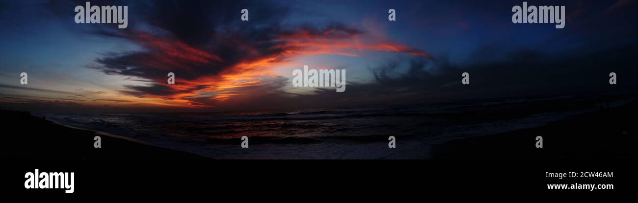 Spiaggia panoramica albe Foto Stock