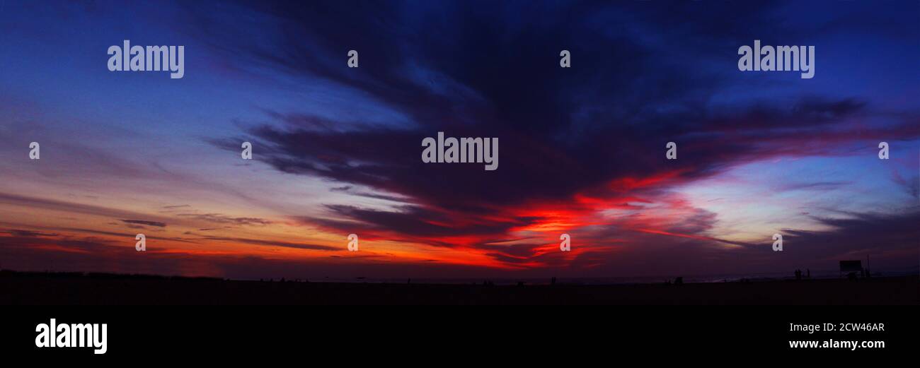 Spiaggia panoramica albe Foto Stock