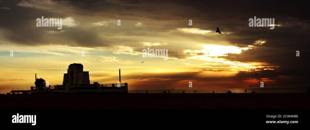 Spiaggia panoramica albe Foto Stock