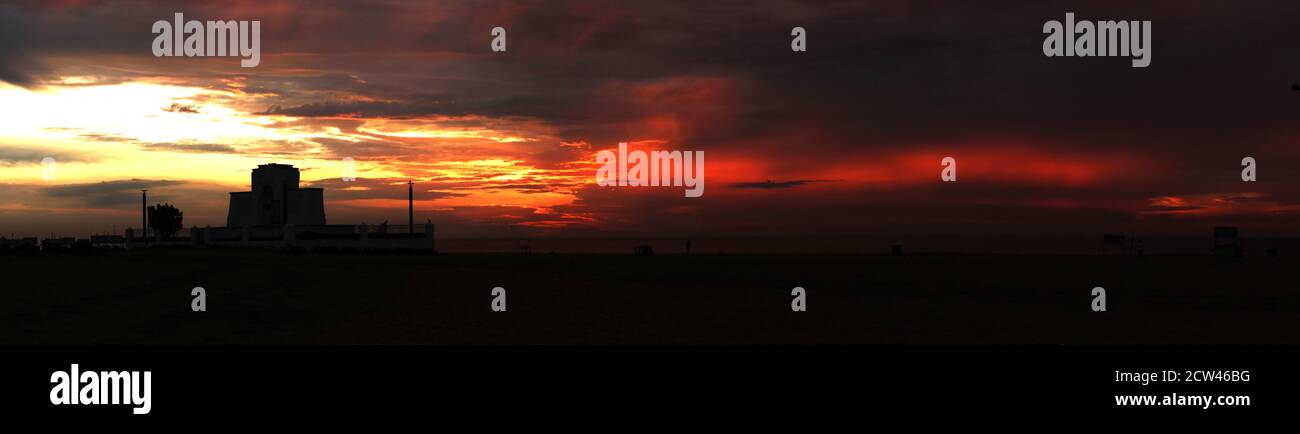 Spiaggia panoramica albe Foto Stock