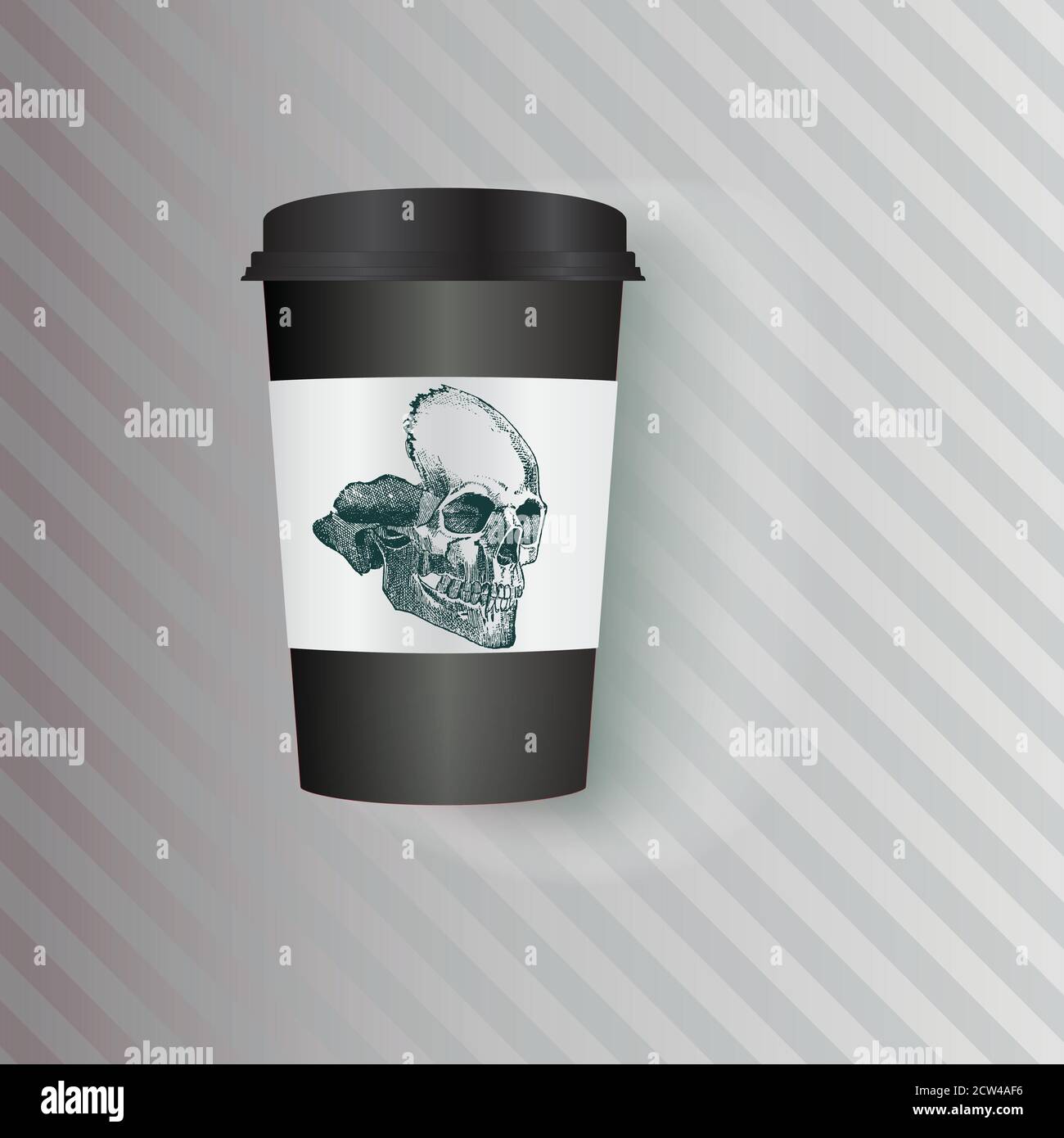Coffee Cup Vector Template : Illustrazione vettoriale Illustrazione Vettoriale